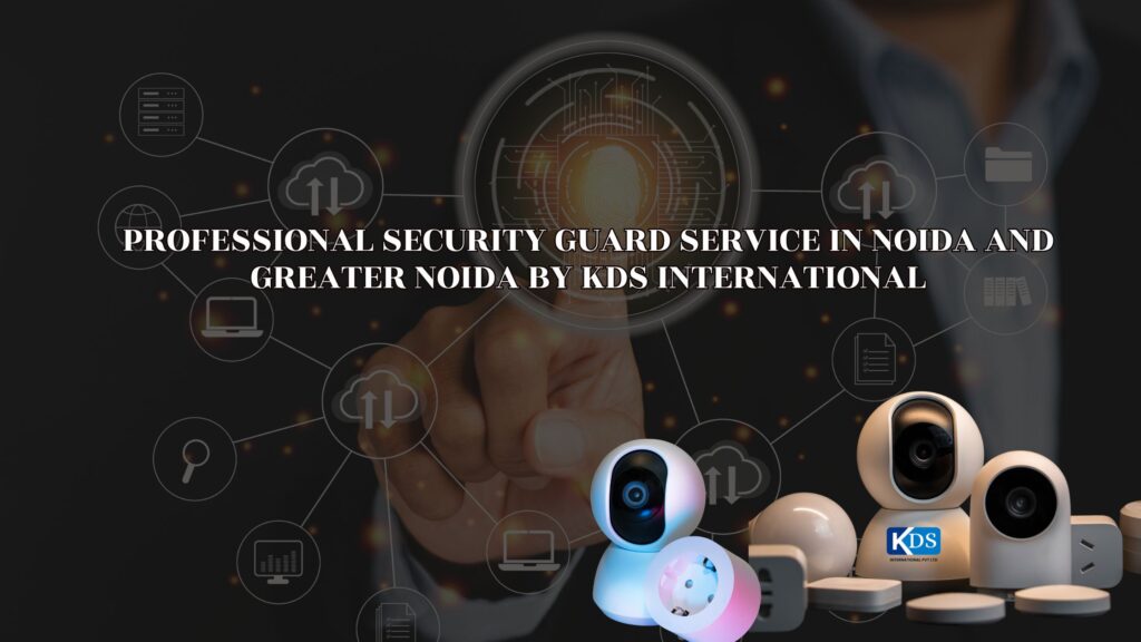 A professional security guard from KDS International, providing reliable security services in Noida and Greater Noida.