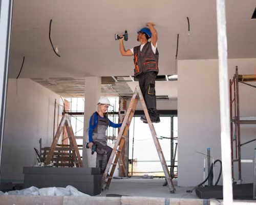 full-shot-man-woman-standing-ladder_23-2149366705